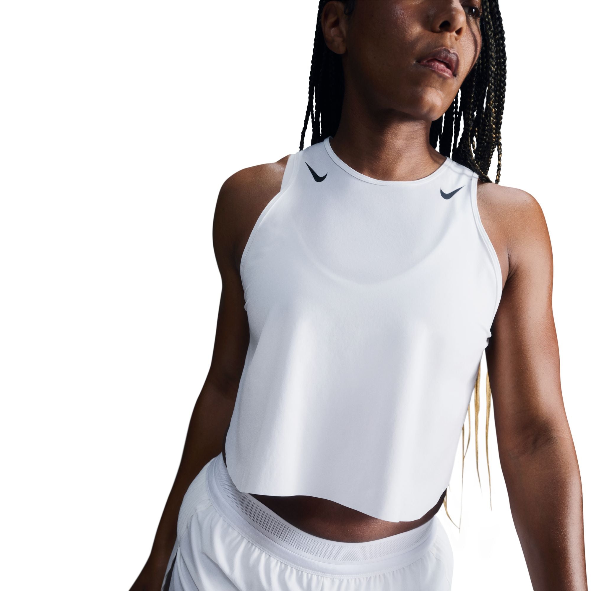 nike cropped running tank